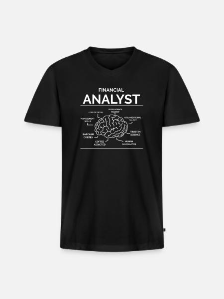 Financial Analyst Financial Analyst - Men's Premium Organic T-shirt with V-neck - black