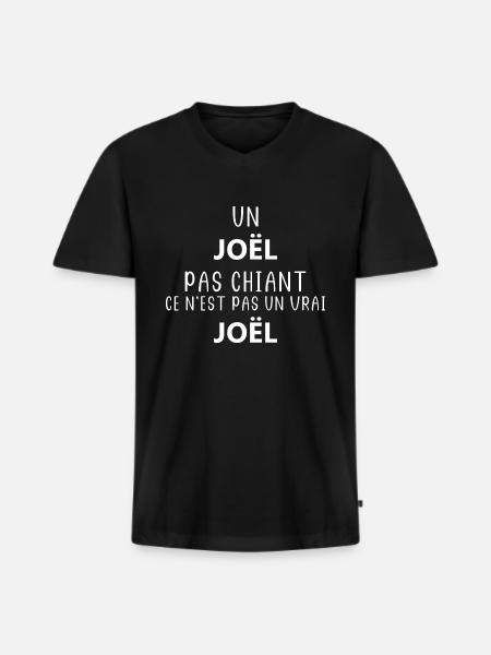 Joël - T-shirt encolure en V Premium bio Homme - noir