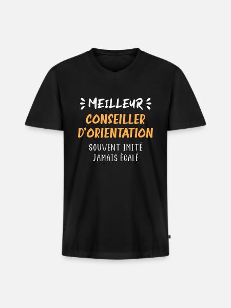 Meilleur conseiller d'orientation - T-shirt encolure en V Premium bio Homme - noir