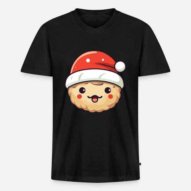 Keks Weihnachten Backen - Männer Premium Bio T-Shirt mit V-Ausschnitt - Schwarz