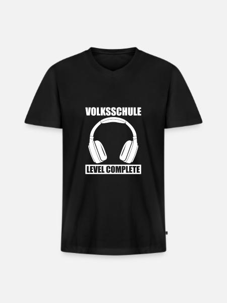 Volksschule Abschluss Abschlussklasse Geschenk - Männer Premium Bio T-Shirt mit V-Ausschnitt - Schwarz