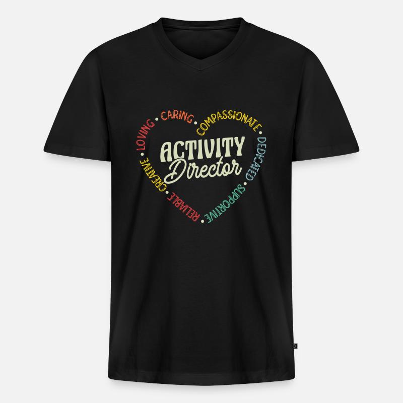 Awesome Activity Director Activity - Männer Premium Bio T-Shirt mit V-Ausschnitt - Schwarz