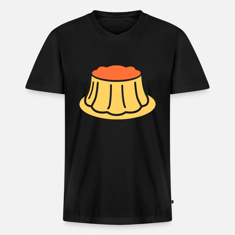 Obsttorte - Männer Premium Bio T-Shirt mit V-Ausschnitt - Schwarz