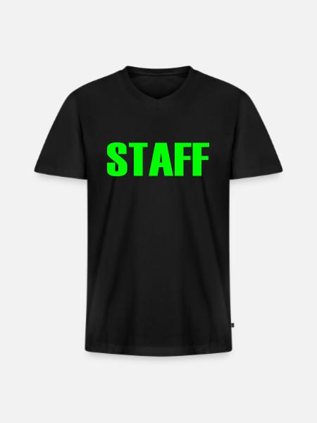 Staff - T-shirt encolure en V Premium bio Homme - noir