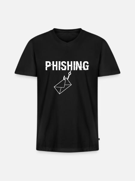 Phishing-E-Mail - Hacker für den - Männer Premium Bio T-Shirt mit V-Ausschnitt - Schwarz