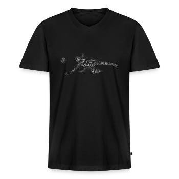 Joueurs de volley-ball Volley-ball jouant au volley-ball - T-shirt encolure en V Premium bio Homme - noir - Devant - Nico (187cm)