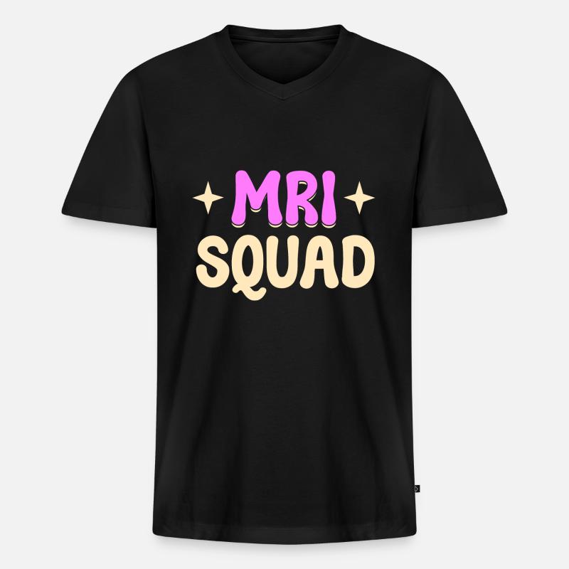 MRI Squad RAD Tech - Männer Premium Bio T-Shirt mit V-Ausschnitt - Schwarz
