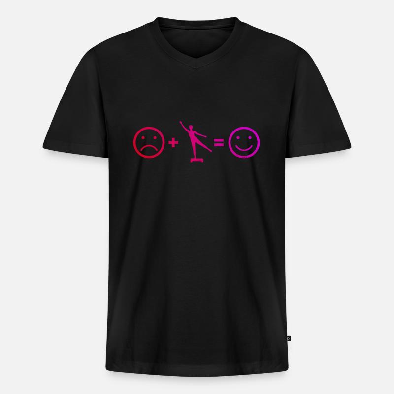 Konditionstraining Krafttraining Aerobic - Männer Premium Bio T-Shirt mit V-Ausschnitt - Schwarz