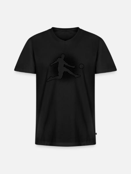 Football Football Footballers Football Matches - Men's Premium Organic T-shirt with V-neck - black