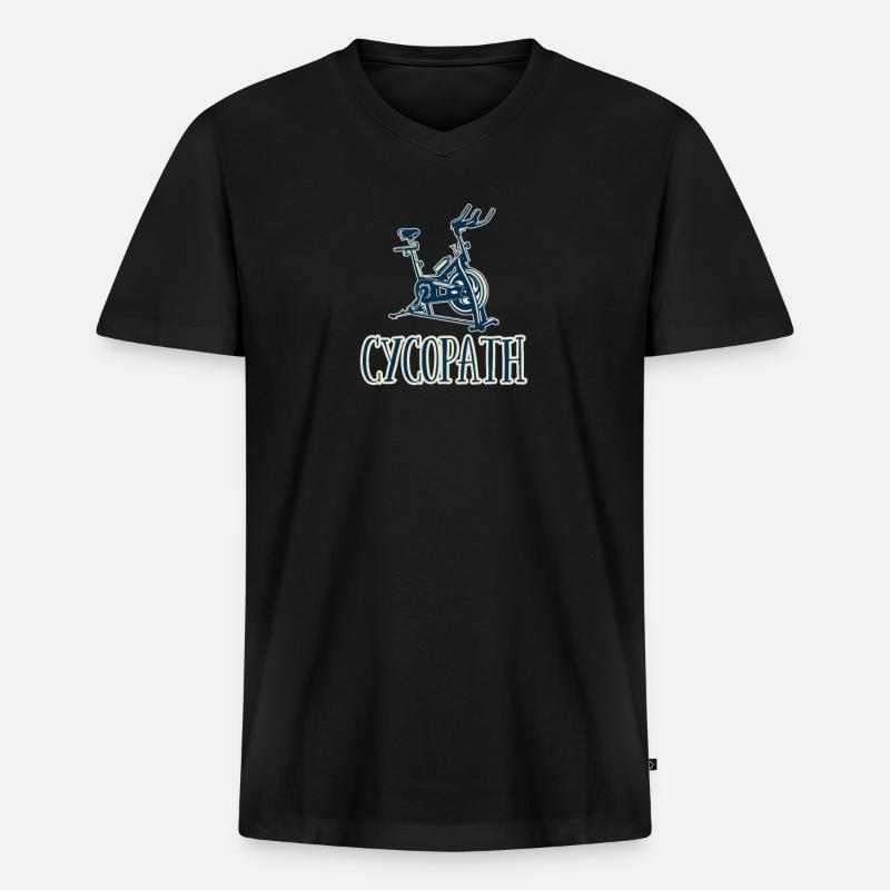 Spin-Klasse Cycopath - Männer Premium Bio T-Shirt mit V-Ausschnitt - Schwarz