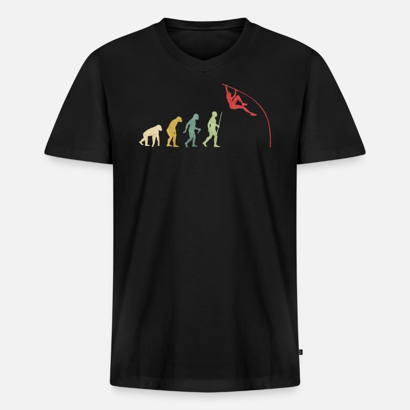 Stangenviertel Jump Evolution - Männer Premium Bio T-Shirt mit V-Ausschnitt - Schwarz