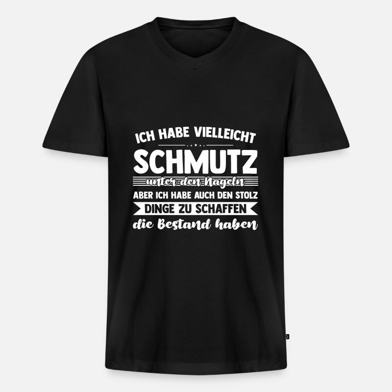 Handwerker Beruf Heimwerken Geschenk - Männer Premium Bio T-Shirt mit V-Ausschnitt - Schwarz