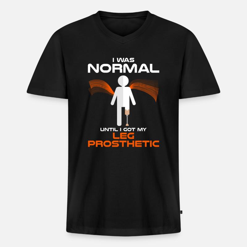 Beinprothesendesign und Beinprothesen - Männer Premium Bio T-Shirt mit V-Ausschnitt - Schwarz