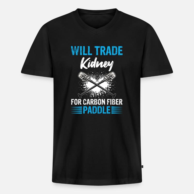 Drachenboot Trainer und Drachenboot - Männer Premium Bio T-Shirt mit V-Ausschnitt - Schwarz