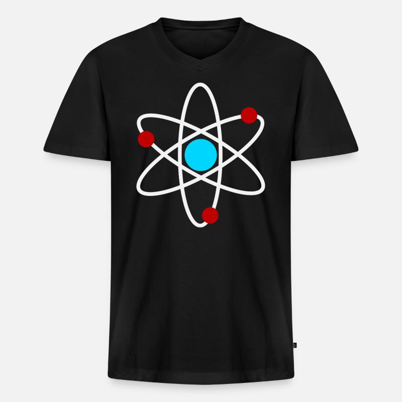 An Atom - Männer Premium Bio T-Shirt mit V-Ausschnitt - Schwarz