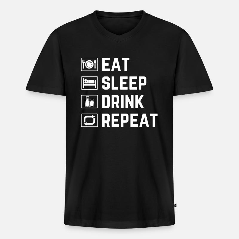 Leckere Milch - Männer Premium Bio T-Shirt mit V-Ausschnitt - Schwarz