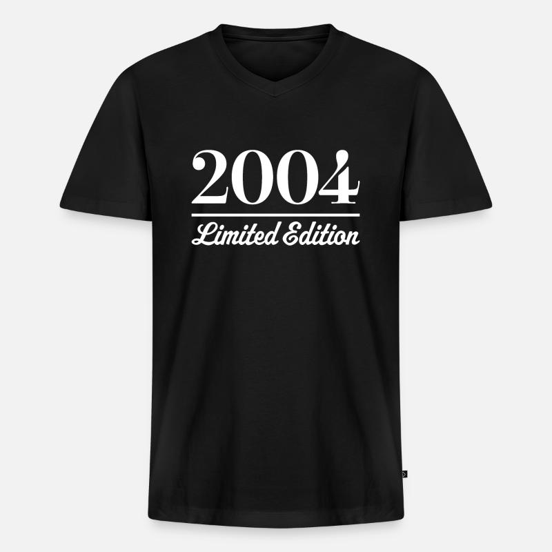 2004 Limited Edition - Männer Premium Bio T-Shirt mit V-Ausschnitt - Schwarz