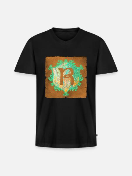 E 36 R - Men's Premium Organic T-shirt with V-neck - black