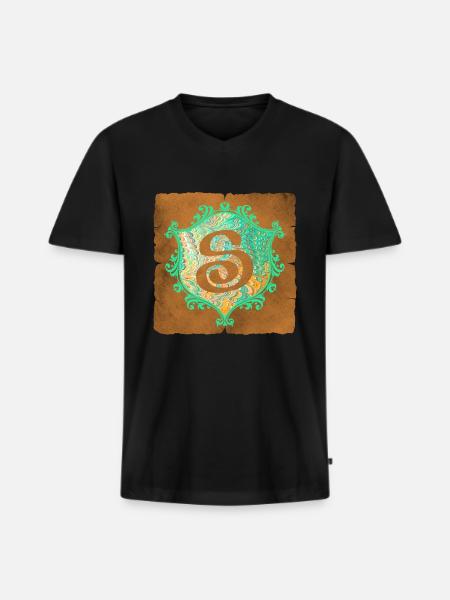 e 36 s - Männer Premium Bio T-Shirt mit V-Ausschnitt - Schwarz