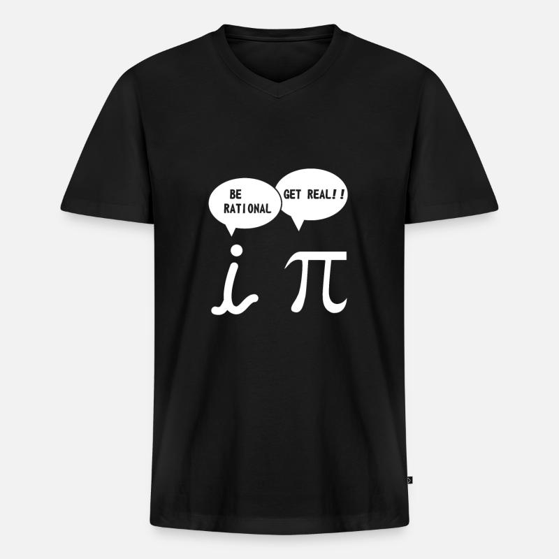 Mathe Nerds - Männer Premium Bio T-Shirt mit V-Ausschnitt - Schwarz