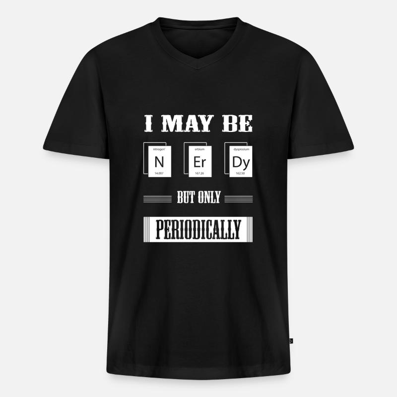 Ich bin ein Nerd - Männer Premium Bio T-Shirt mit V-Ausschnitt - Schwarz