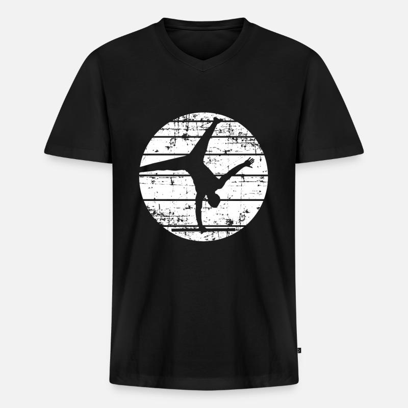 B-Boy - Männer Premium Bio T-Shirt mit V-Ausschnitt - Schwarz