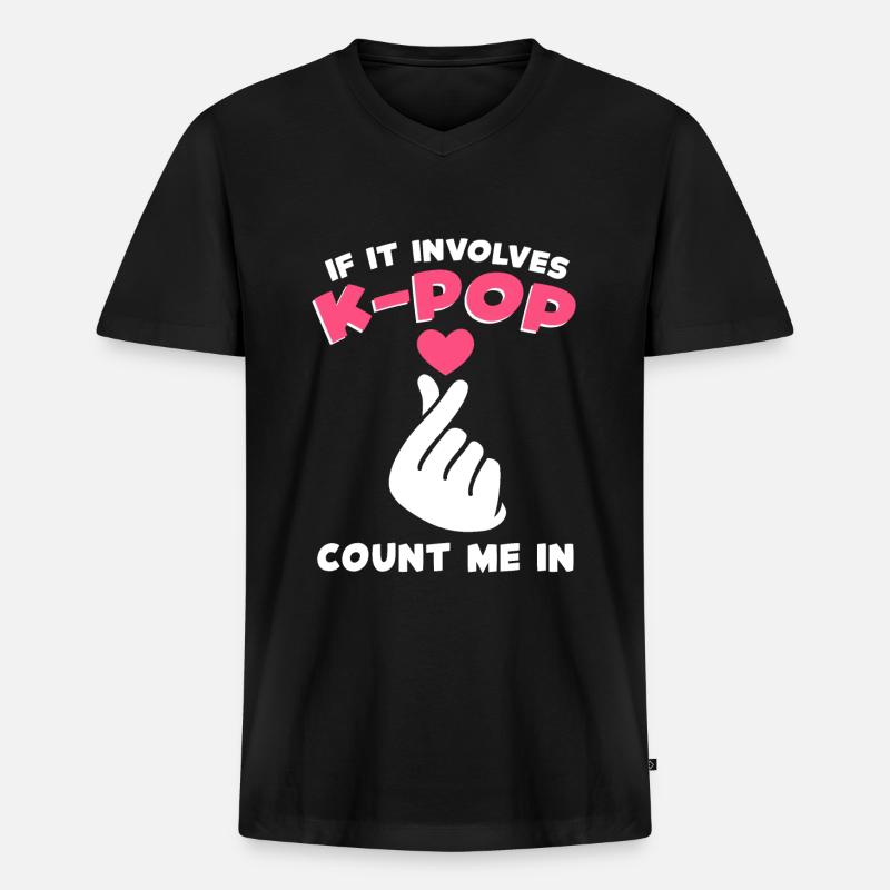 K-Pop K-Pop Geschenk - Männer Premium Bio T-Shirt mit V-Ausschnitt - Schwarz