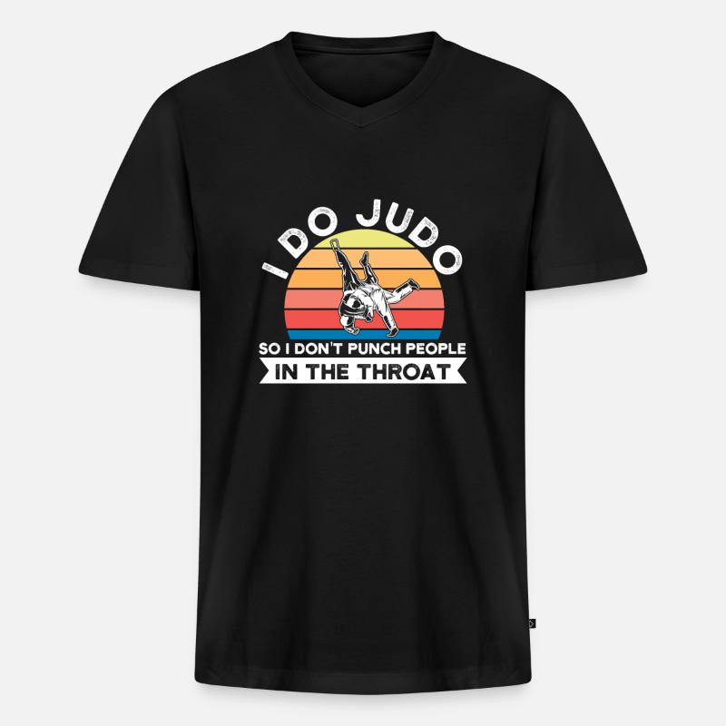 Judo Judo Geschenk - Männer Premium Bio T-Shirt mit V-Ausschnitt - Schwarz