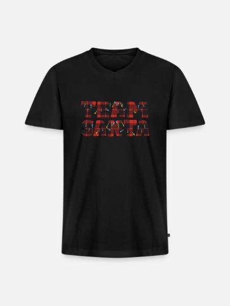 Christmas Lights Christmas Matching - Men's Premium Organic T-shirt with V-neck - black