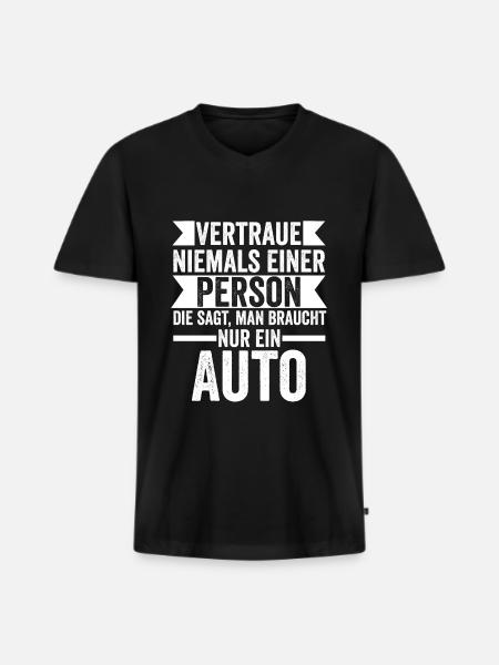 Autos Autoschrauber Autofahrer Geschenk - Männer Premium Bio T-Shirt mit V-Ausschnitt - Schwarz