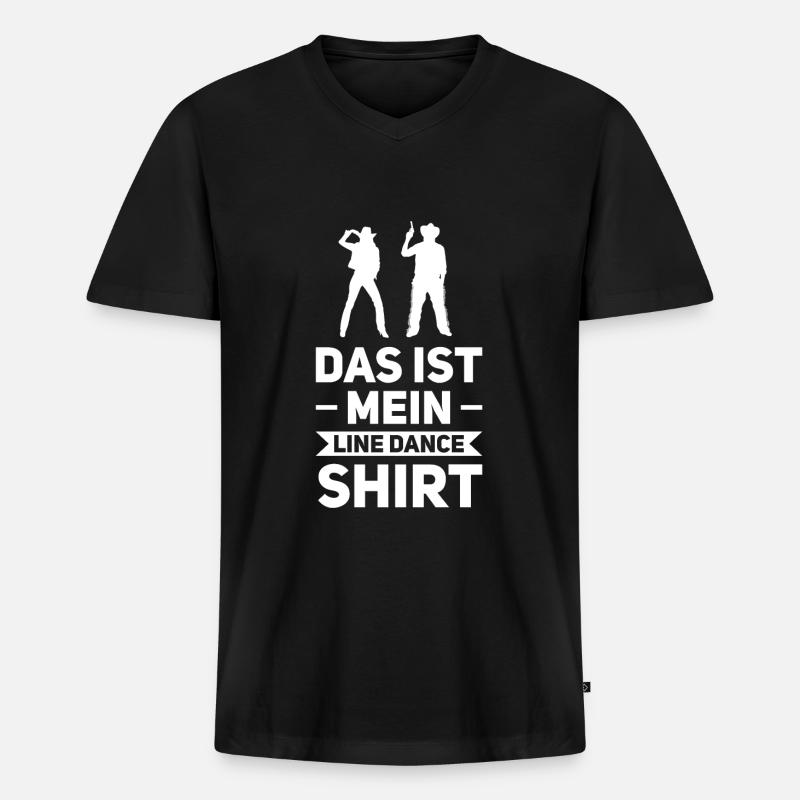 Line Dance Linedancer Linedance Geschenk - Männer Premium Bio T-Shirt mit V-Ausschnitt - Schwarz