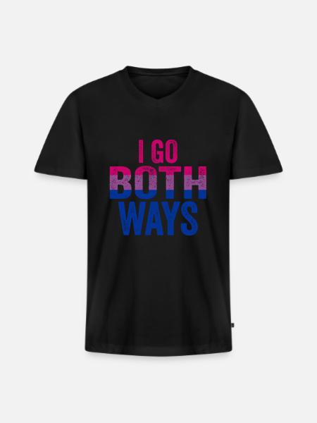 Cadeau LGBT bisexuel Rainbow Flag - T-shirt encolure en V Premium bio Homme - noir