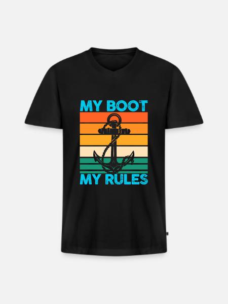 Captain Boat Captains Gift - Men's Premium Organic T-shirt with V-neck - black