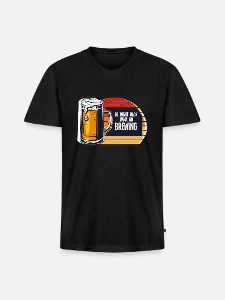 Brewery Beer Gift - Men's Premium Organic T-shirt with V-neck - black