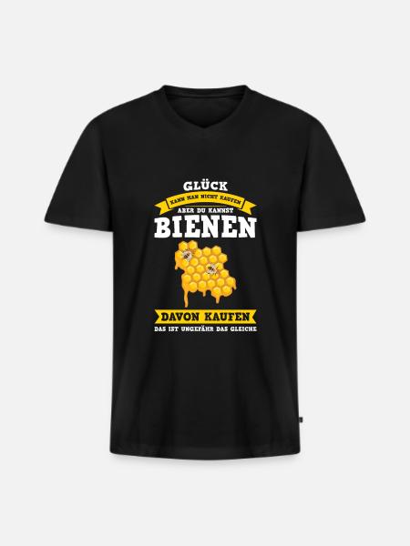 Imker Bienen Imkern Geschenk - Männer Premium Bio T-Shirt mit V-Ausschnitt - Schwarz