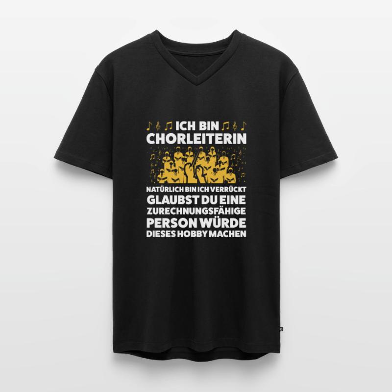 Chorleiterin Beruf Dirigentin Geschenk Männer Premium Bio T-Shirt mit V-Ausschnitt
