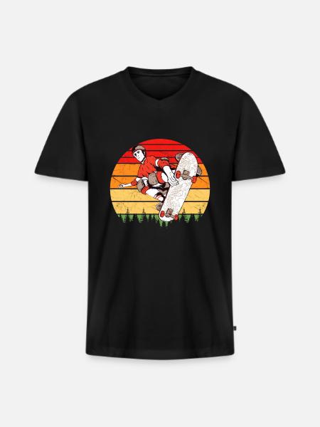 Skaters Skate Skateboarding Skateboard - Men's Premium Organic T-shirt with V-neck - black