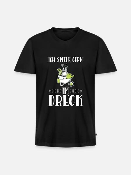Garten Pflanze Gartenarbeit Geschenk - Männer Premium Bio T-Shirt mit V-Ausschnitt - Schwarz