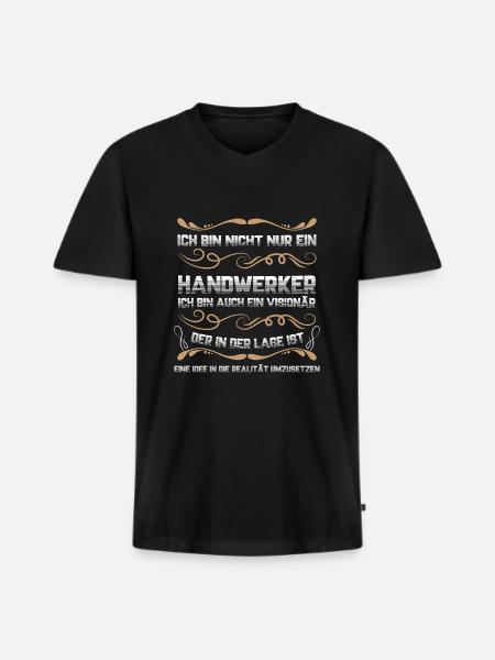 Handwerker Beruf Heimwerker Geschenk - Männer Premium Bio T-Shirt mit V-Ausschnitt - Schwarz