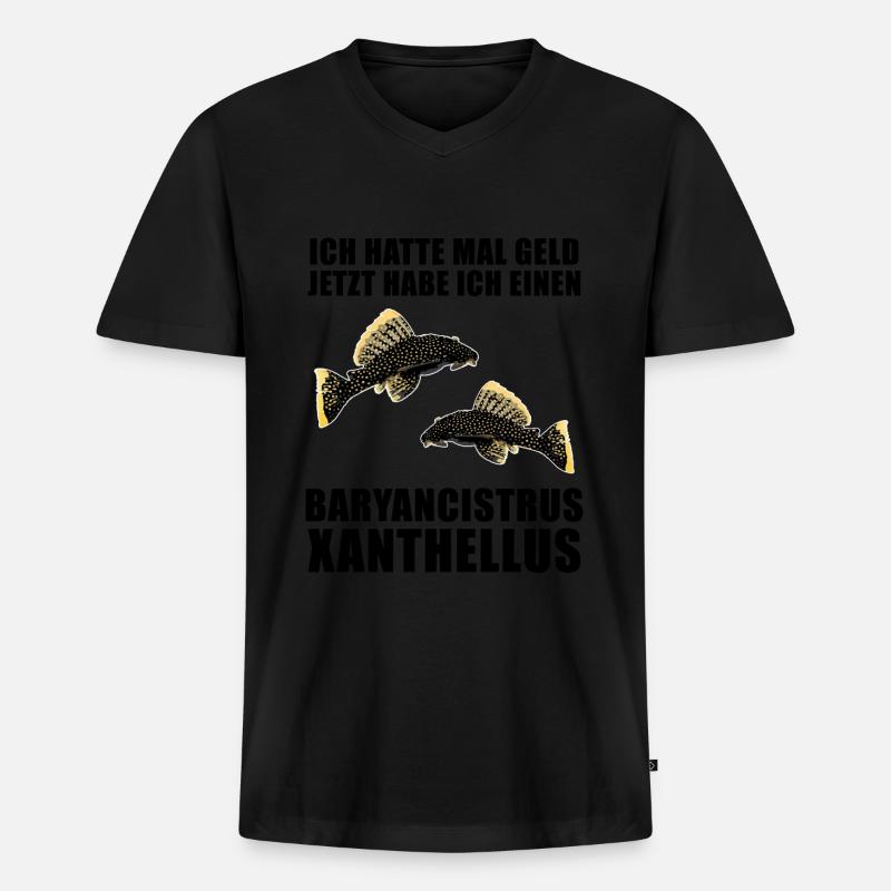 Fish Baryancistrus Xanthellus Fisher Geschenk - Männer Premium Bio T-Shirt mit V-Ausschnitt - Schwarz