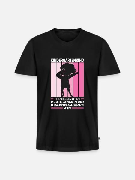Kindergarten Dabbing Kita-Start Geschenk - Männer Premium Bio T-Shirt mit V-Ausschnitt - Schwarz