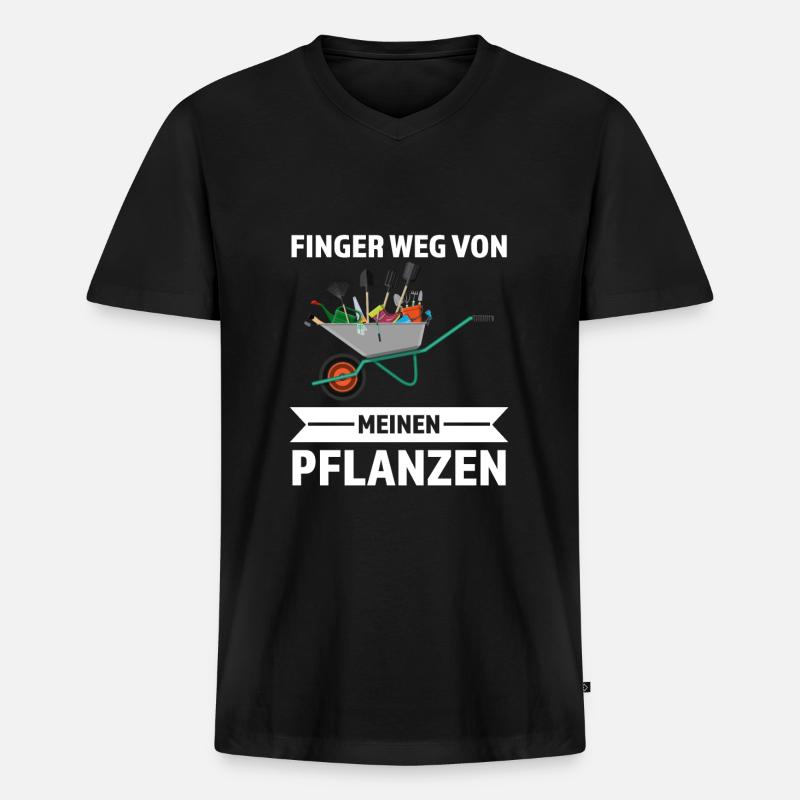 Gärtner Garten Gartenbau Geschenk - Männer Premium Bio T-Shirt mit V-Ausschnitt - Schwarz