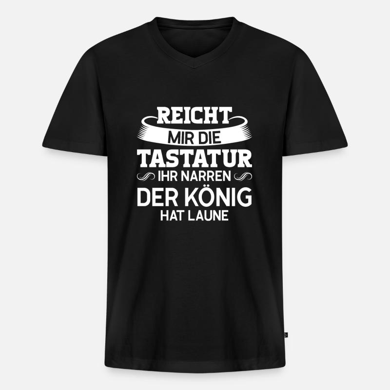 Informatiker Beruf Programmierer Geschenk - Männer Premium Bio T-Shirt mit V-Ausschnitt - Schwarz