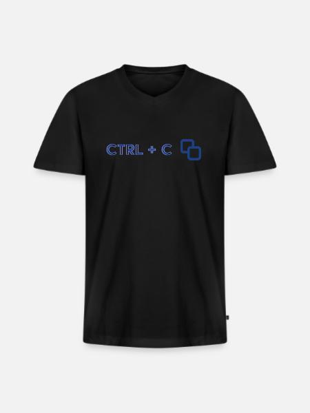 Ctrl C - Twins /Binoculars - Men's Premium Organic T-shirt with V-neck - black