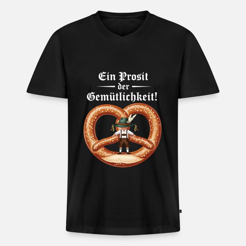 Ein Prosit der Gemütlichkeit ! - Männer Premium Bio T-Shirt mit V-Ausschnitt - Schwarz