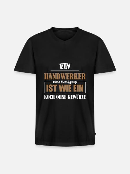 Handwerker Beruf Handwerker Geschenk - Männer Premium Bio T-Shirt mit V-Ausschnitt - Schwarz