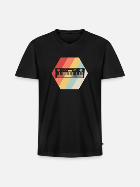 Keyboard Keyboarder Gift - Men's Premium Organic T-shirt with V-neck - black