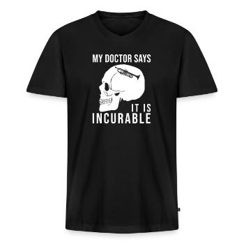 Trompeter Trompete lustiger Spruch - Männer Premium Bio T-Shirt mit V-Ausschnitt - Schwarz - Vorne - Nico (187cm)