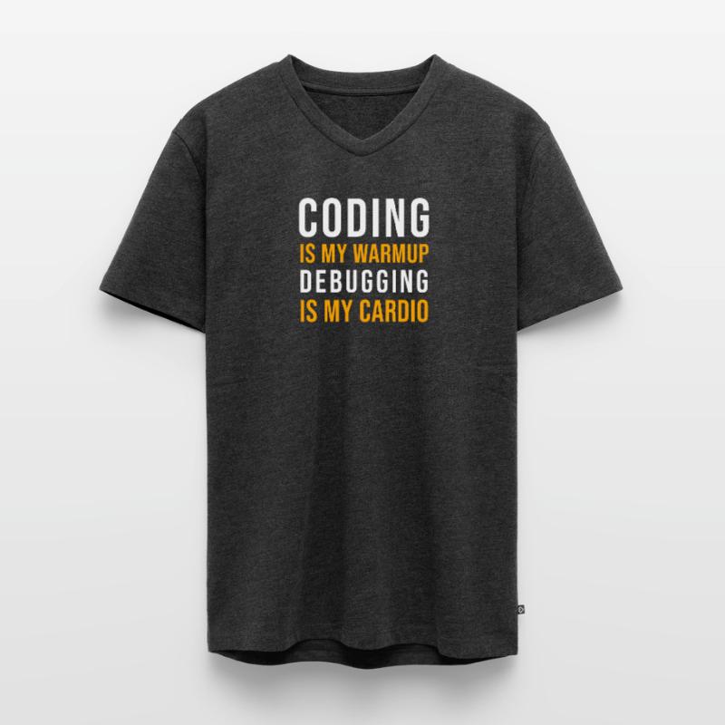 Computer Scientist Programmer Coding Debugging Saying Men's Premium Organic T-shirt with V-neck