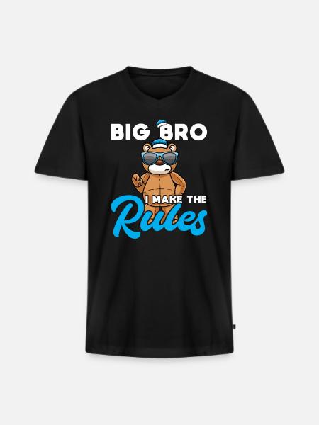 Storebror Storebror Äldsta Bröderna - Ekologisk premium-T-shirt med V-ringning herr - svart
